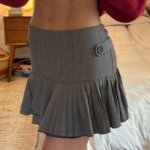 Vintage Charlotte Russe Plaid Pleated Mini Skirt